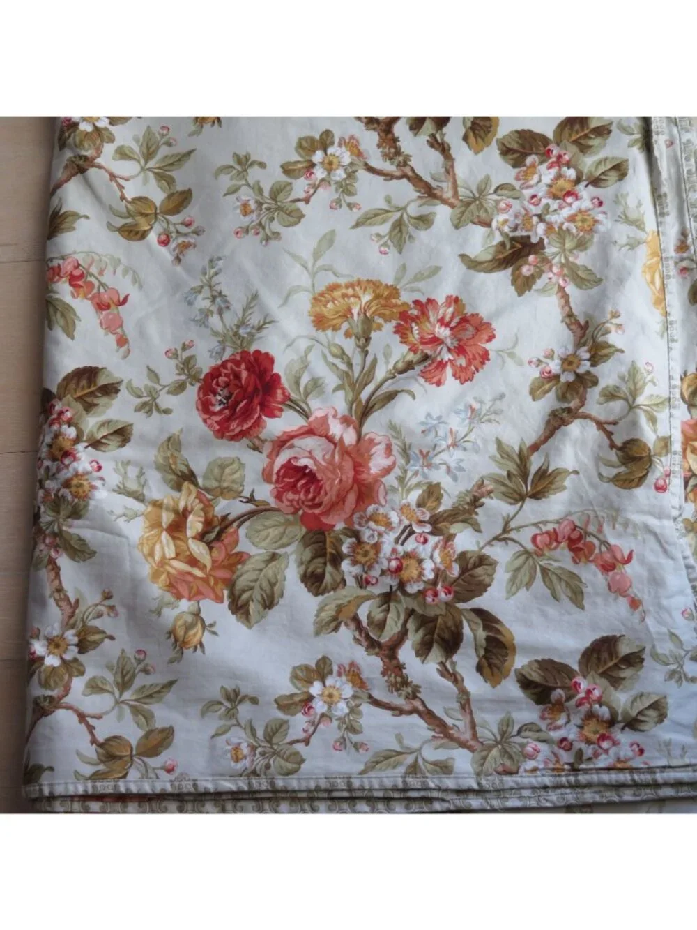 Charter Club Floral Reversible Cotton Sateen Duvet Cover Full/Queen
